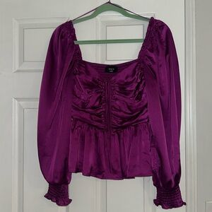 Purple blouse with lots of detail